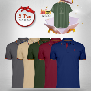 Premium Polo Shirt(5 pieces)