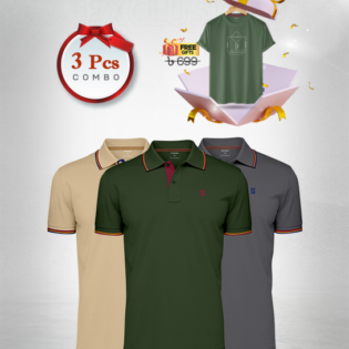 Premium Polo Shirt(3 pieces)