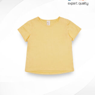 Export Quality Girls 100% Cotton t-shirt - Yellow