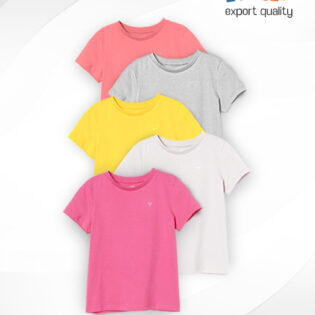 Export Quality Girls 100% Cotton t-shirt - Combo